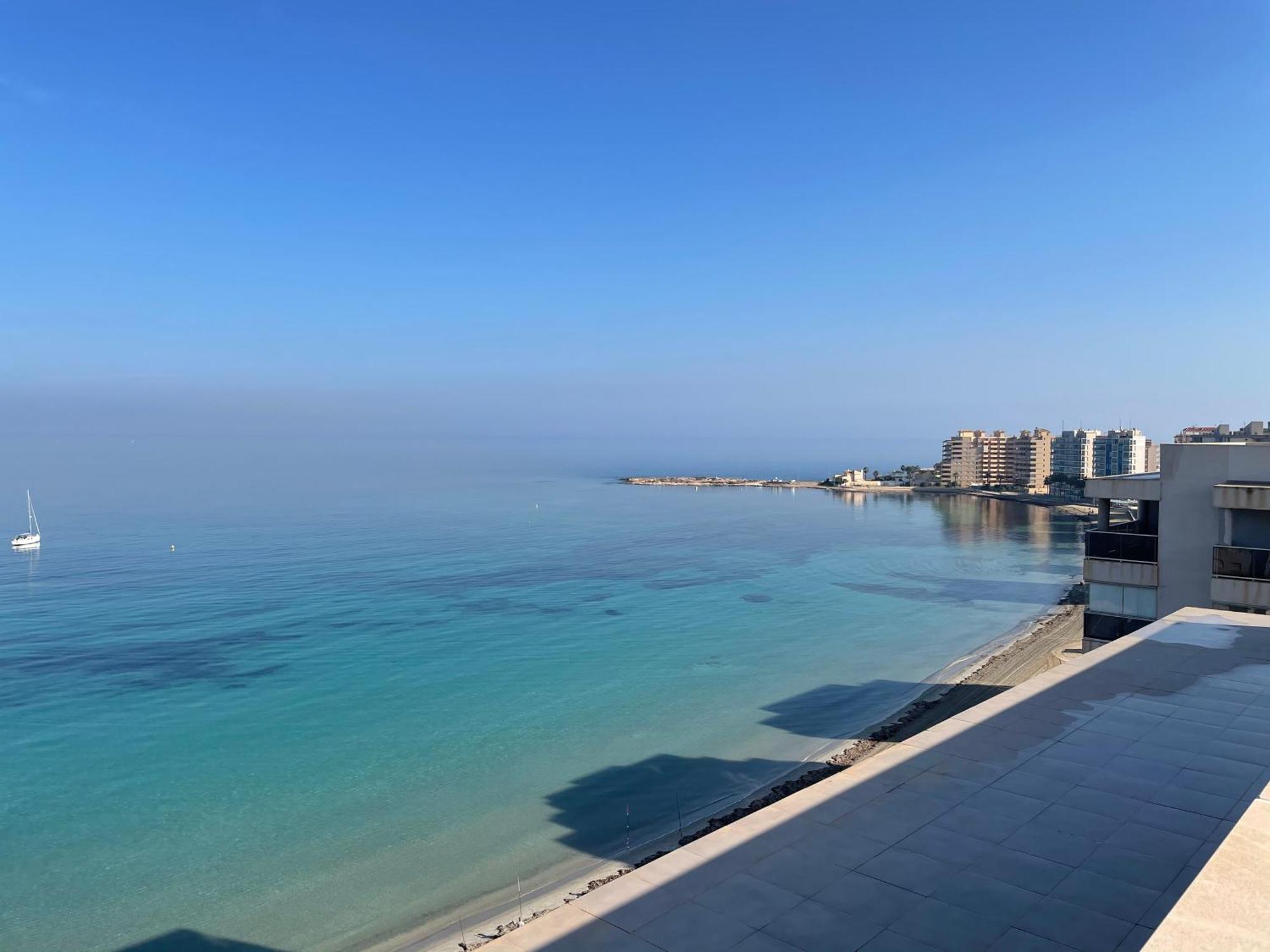 Apartamento En Primera Linea Con Vistas A La Playa Ensenada Del Esparto Del Residencial Vina Del Mar Apartman La Manga del Mar Menor Kültér fotó