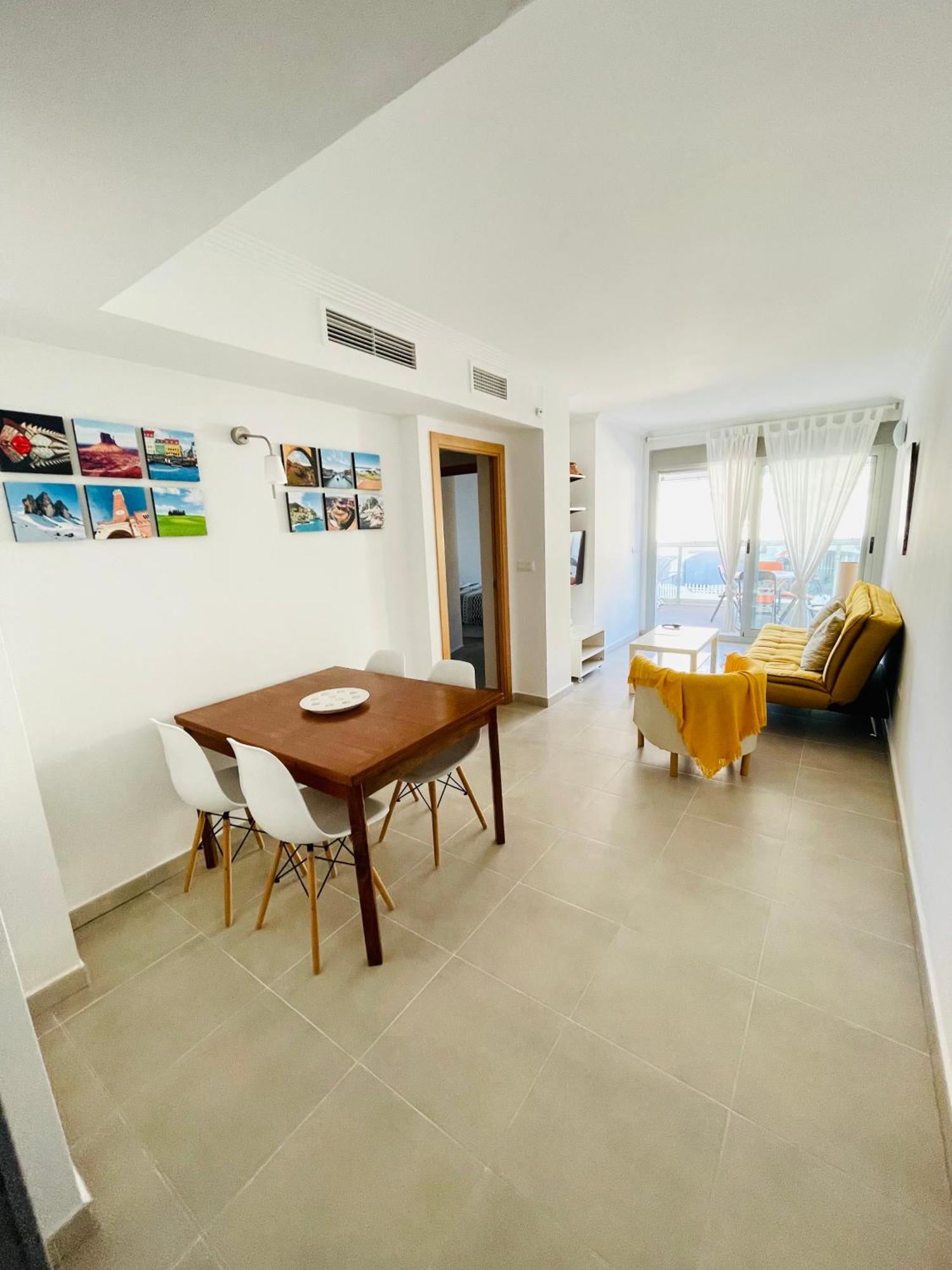 Apartamento En Primera Linea Con Vistas A La Playa Ensenada Del Esparto Del Residencial Vina Del Mar Apartman La Manga del Mar Menor Kültér fotó