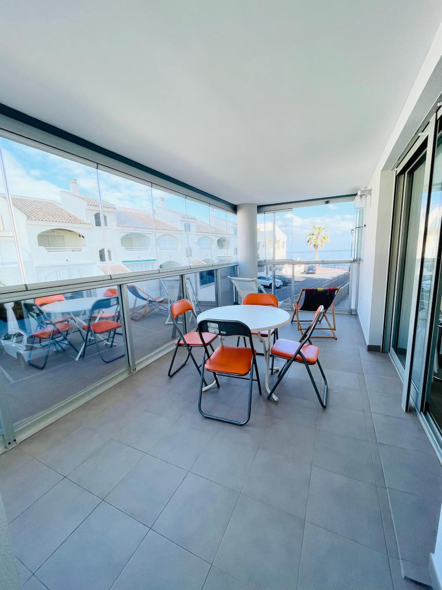 Apartamento En Primera Linea Con Vistas A La Playa Ensenada Del Esparto Del Residencial Vina Del Mar Apartman La Manga del Mar Menor Kültér fotó