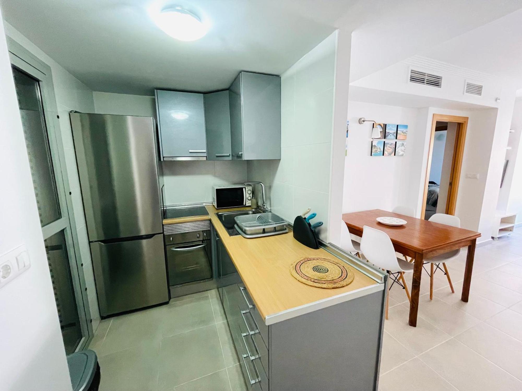 Apartamento En Primera Linea Con Vistas A La Playa Ensenada Del Esparto Del Residencial Vina Del Mar Apartman La Manga del Mar Menor Kültér fotó